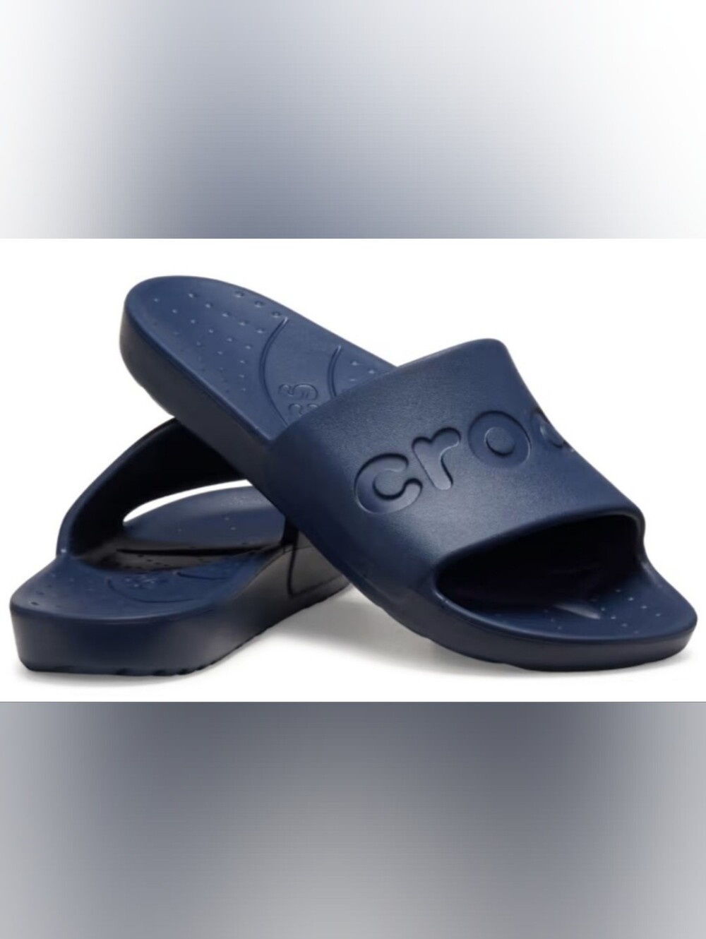 Crocs Unisex Navy Slide Sandals Size M 7 W 9 New